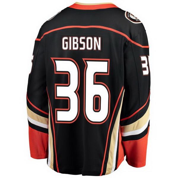 John Gibson Home #36 Black Men's Stitched Hockey Jersey