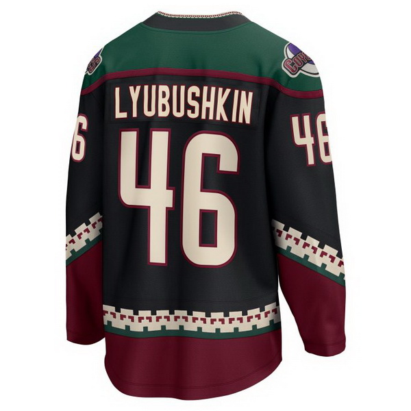 Ilya Lyubushkin Home #46 Black Men's Hockey Jersey