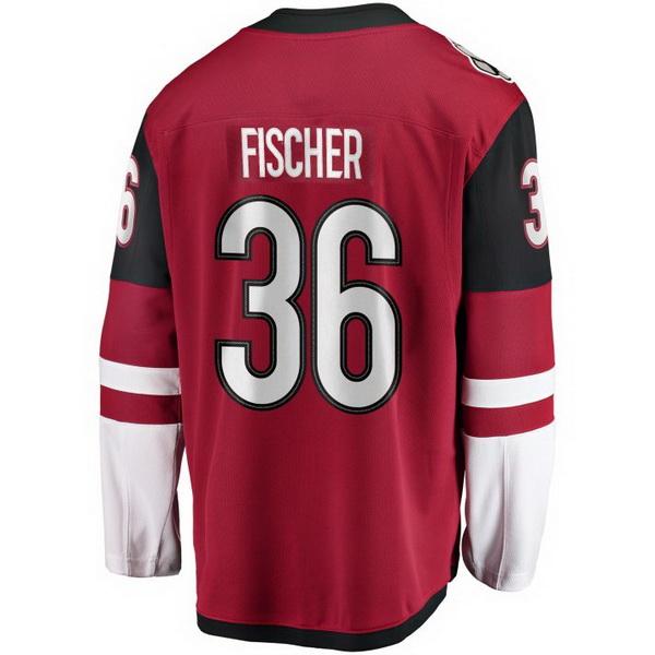 Christian Fischer Home #36 Red Men's Hockey Jersey