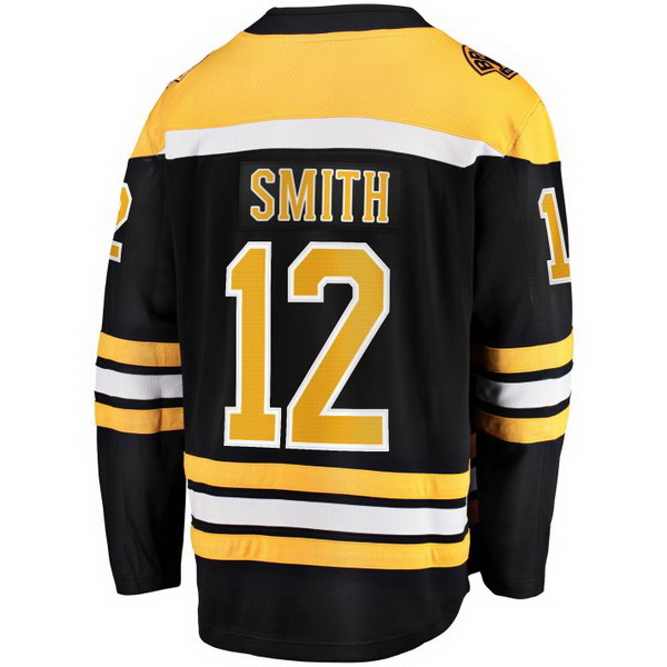 Craig Smith Home #12 Black Men's Hockey Jersey