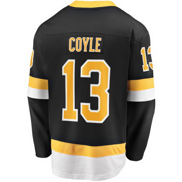 Charlie Coyle Alternate #13 Black Men's Hockey Jersey