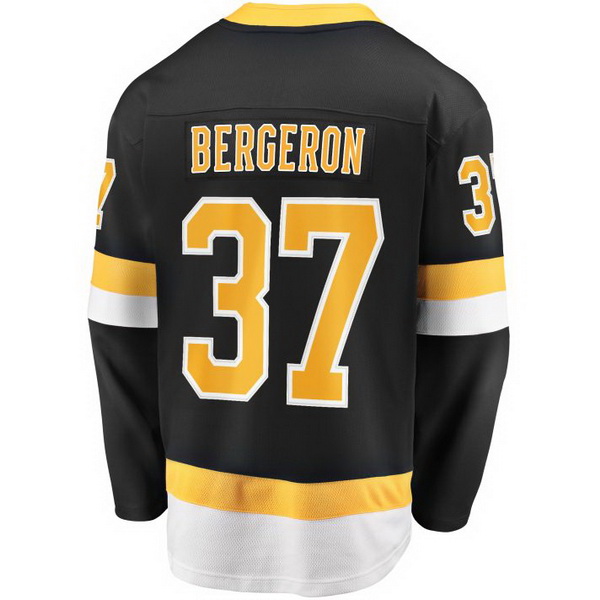 Patrice Bergeron Alternate #37 Black Men's Hockey Jersey