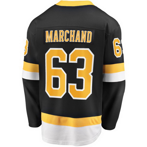 Brad Marchand Alternate #63 Black Men's Hockey Jersey