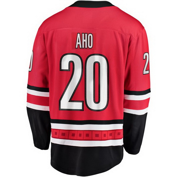 Sebastian Aho Home #20 Red Men's Hockey Jersey