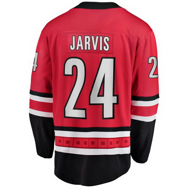 Seth Jarvis Home #24 Red Men's Hockey Jersey