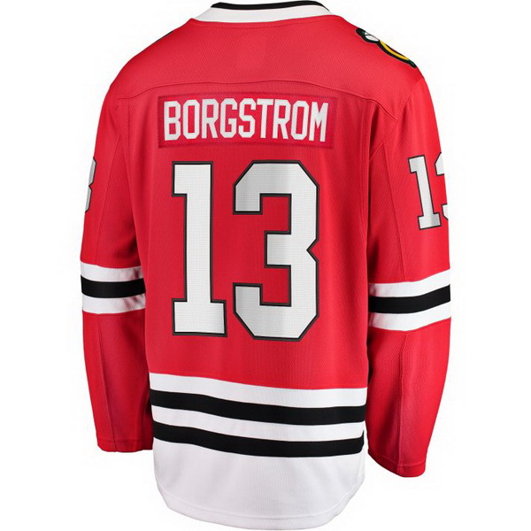 Henrik Borgstrom Home #13 Red Men's Hockey Jersey