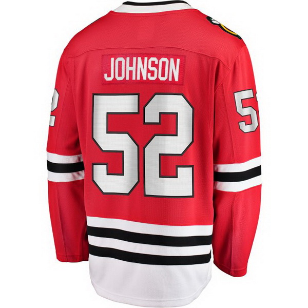 Reese Johnson Home #52 Red Men's Hockey Jersey