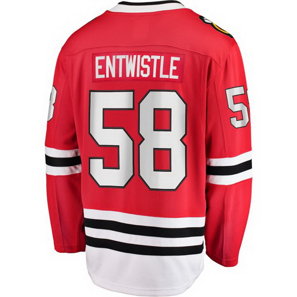 Mackenzie Entwistle Home #58 Red Men's Hockey Jersey