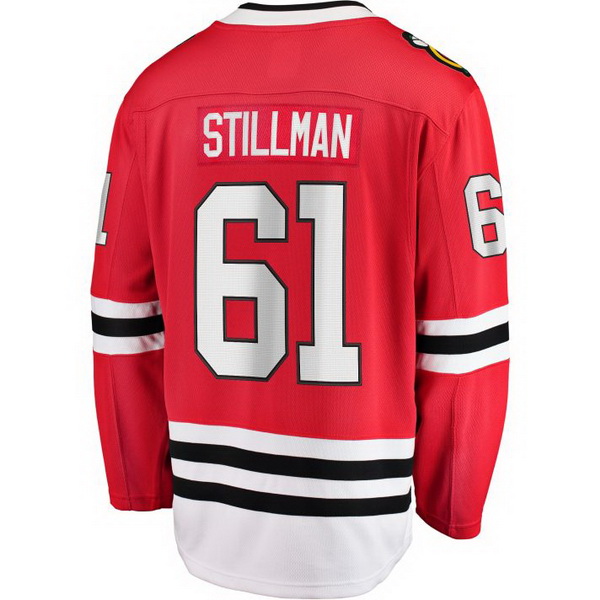 Riley Stillman Home #61 Red Men's Hockey Jersey