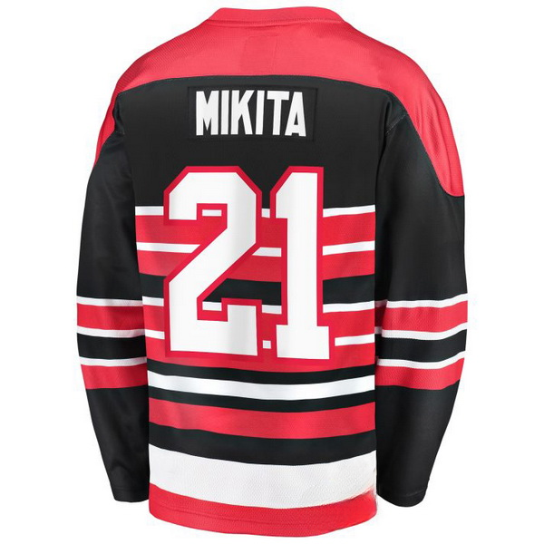 Stan Mikita #21 Red/Black Men's Hockey Jersey