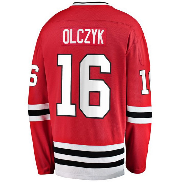 Eddie Olczyk Home #16 Red Men's Hockey Jersey