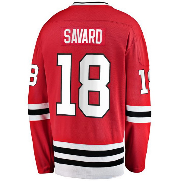 Denis Savard Home #18 Red Men's Hockey Jersey