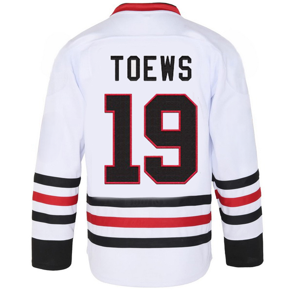 Jonathan Toews Away #19 White Men's Hockey Jersey