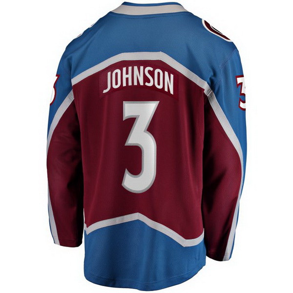 Jack Johnson Home #3 Burgundy Men's Hockey Jersey