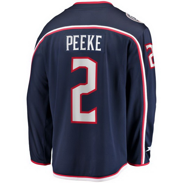 Andrew Peeke Home #2 Navy Men's Hockey Jersey