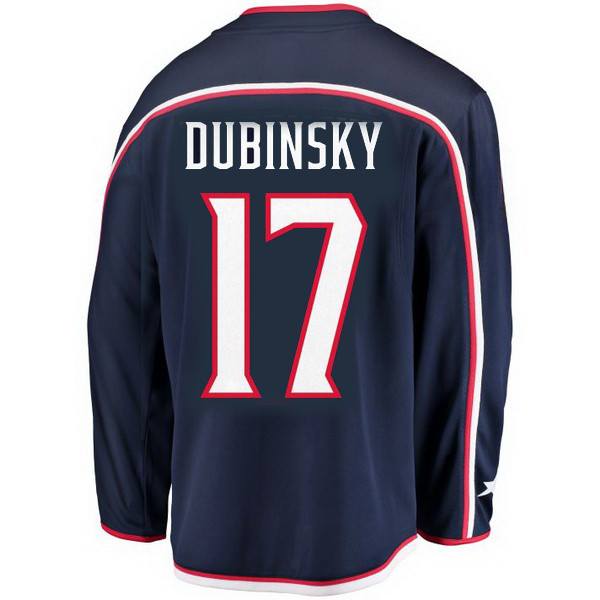 Brandon Dubinsky Home #17 Navy Men's Hockey Jersey