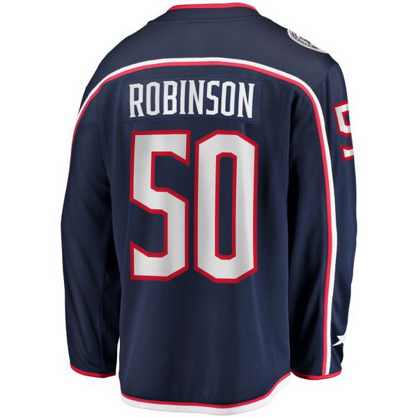 Eric Robinson Home #50 Navy Men's Hockey Jersey