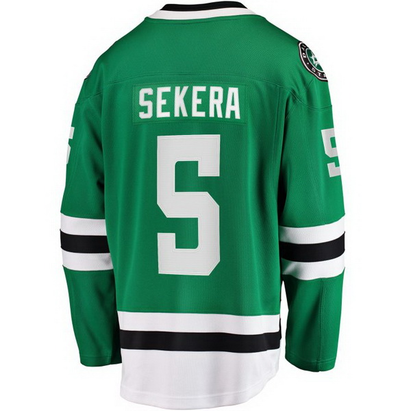 Andrej Sekera Home #5 Green Men's Hockey Jersey