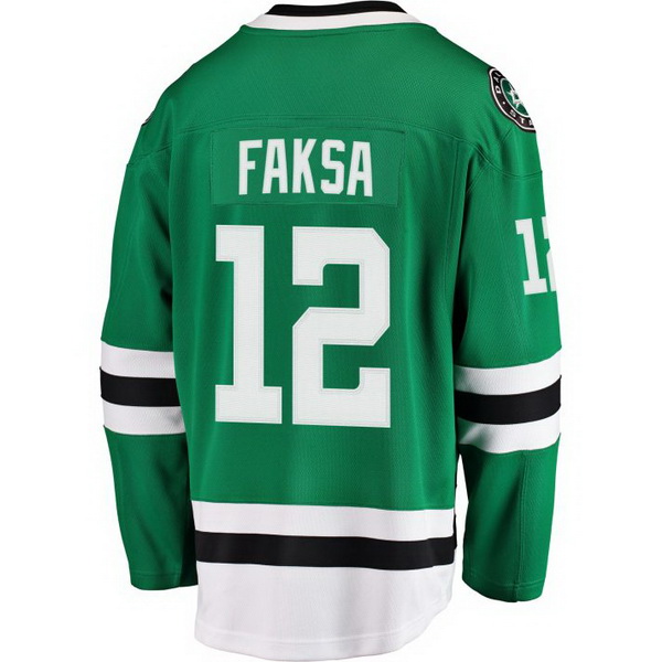 Radek Faksa Home #12 Green Men's Hockey Jersey