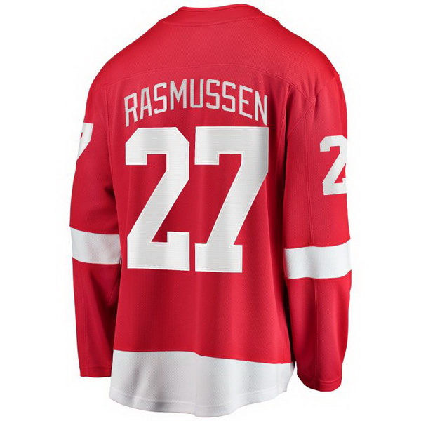 Michael Rasmussen Home #27 Red Men's Hockey Jersey