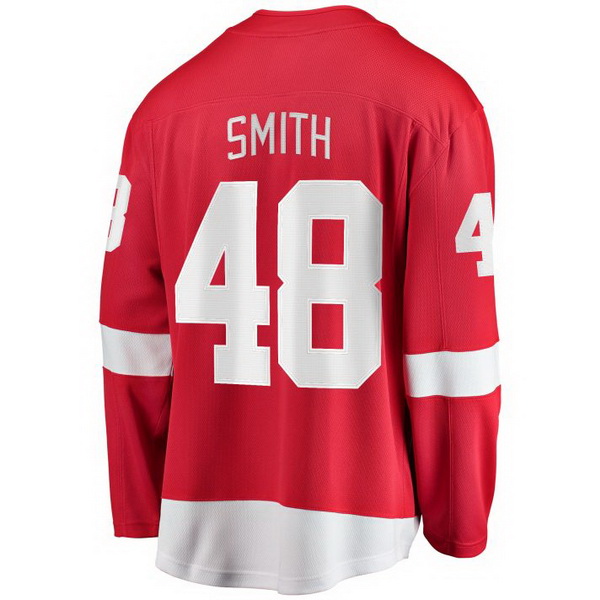 Givani Smith Home #48 Red Men's Hockey Jersey