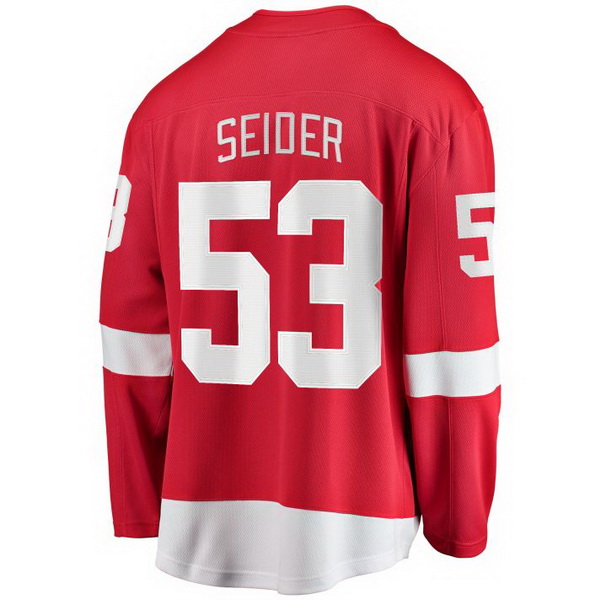 Moritz Seider Home #53 Red Men's Hockey Jersey