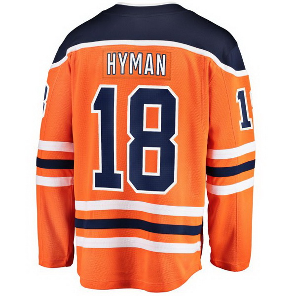 Zach Hyman Home #18 Orange Men's Hockey Jersey