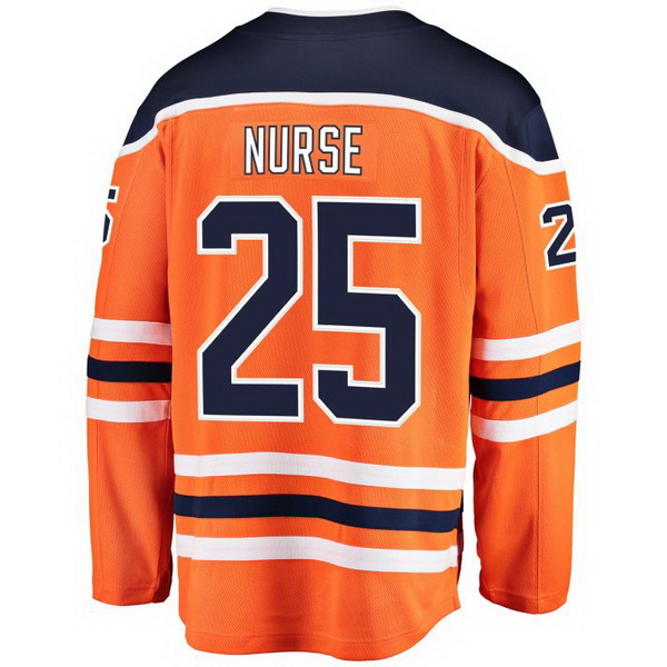 Darnell Nurse Home #25 Orange Men's Hockey Jersey