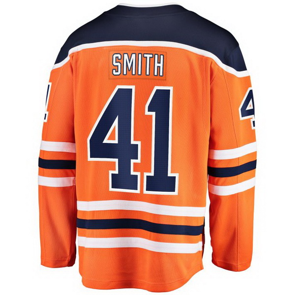 Mike Smith Home #41 Orange Men's Hockey Jersey