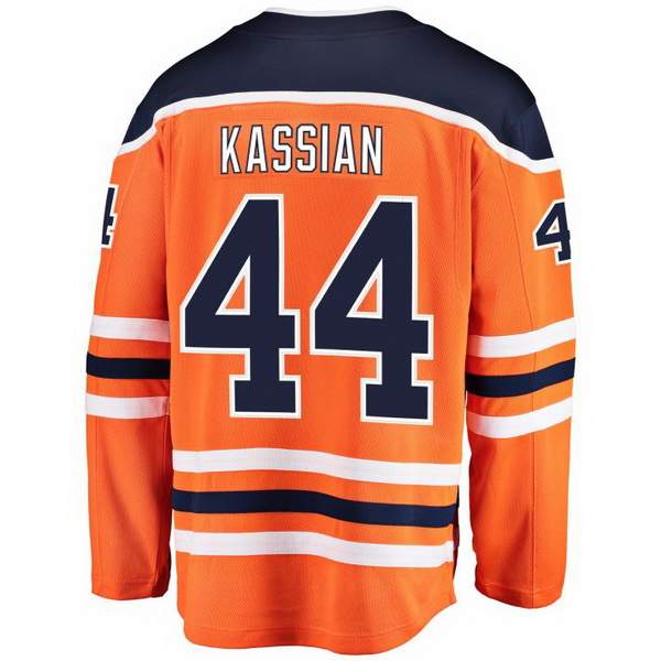 Zack Kassian Home #44 Orange Men's Hockey Jersey