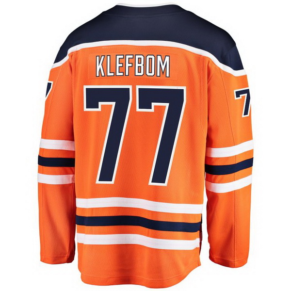 Oscar Klefblom Home #77 Orange Men's Hockey Jersey