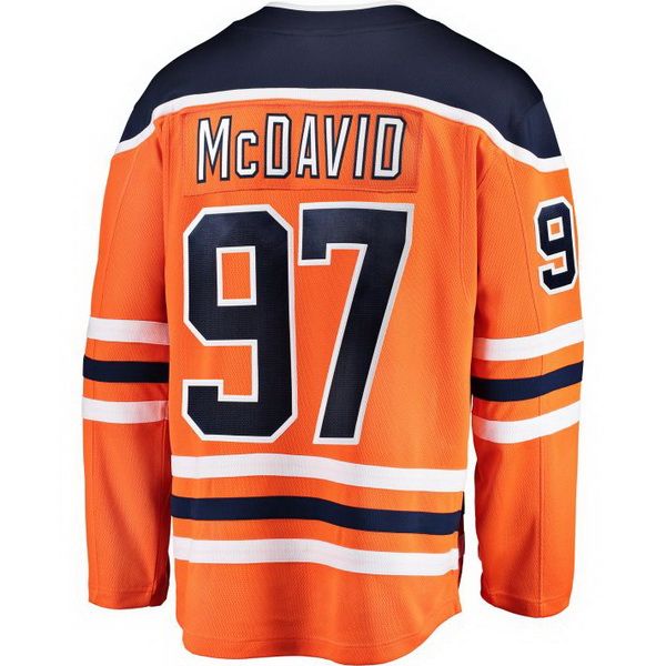 Connor Mcdavid Home #97 Orange Men's Hockey Jersey