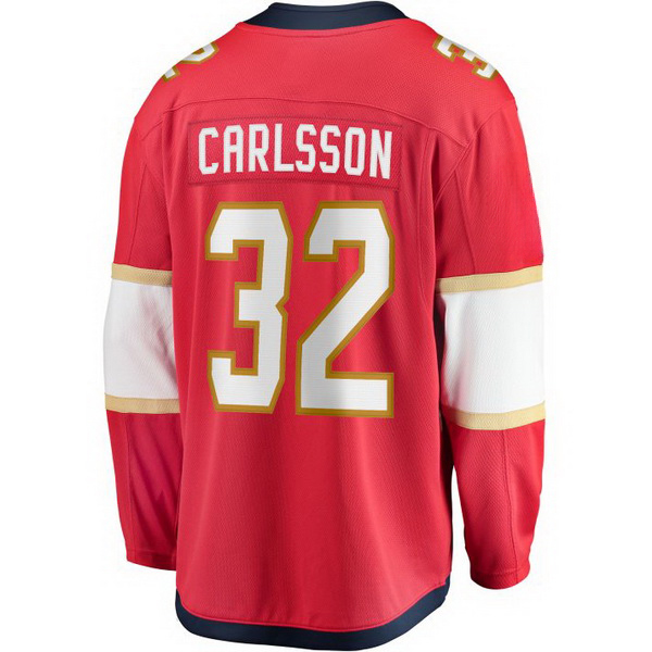 Lucas Carlsson Home #32 Red Men's Hockey Jersey