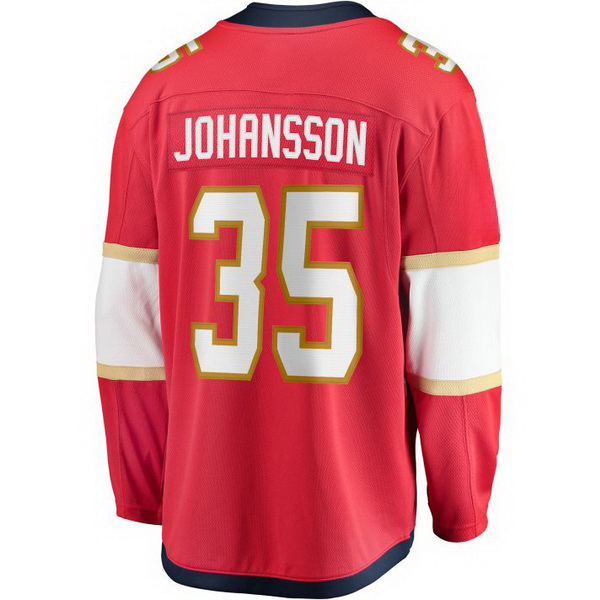 Jonas Johansson Home #35 Red Men's Hockey Jersey