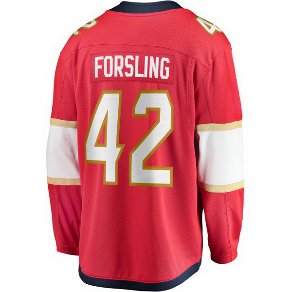 Gustav Forsling Home #42 Red Men's Hockey Jersey