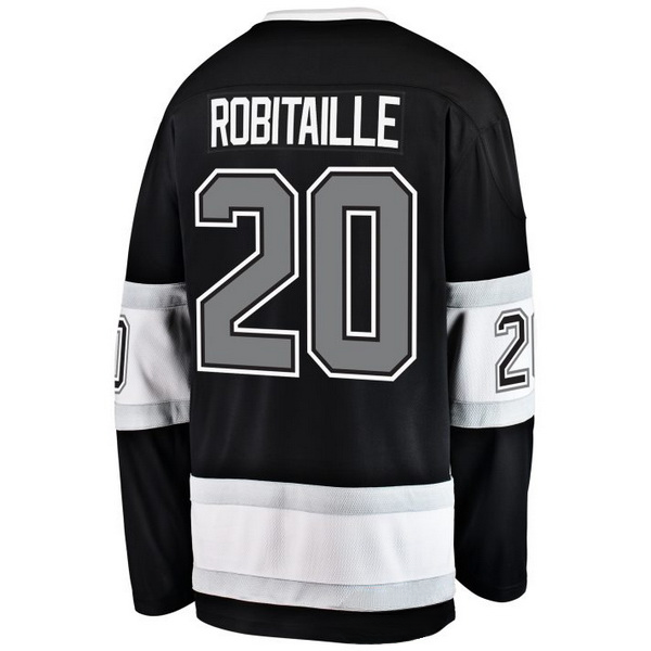 Luc Robitaille Home #20 Black Men's Vintage Hockey Jersey