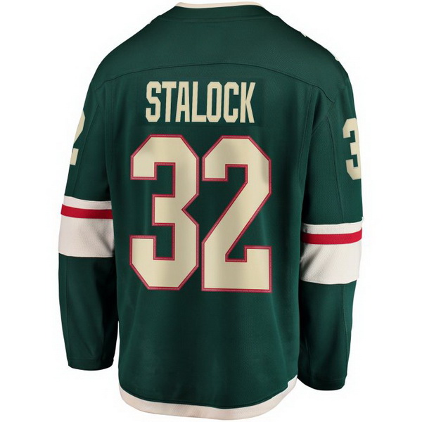 Alex Stalock Home #32 Green Men's Hockey Jersey