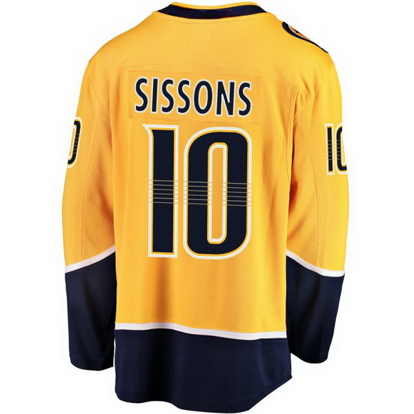 Colton Sissons Home #10 Gold Men's Hockey Jersey