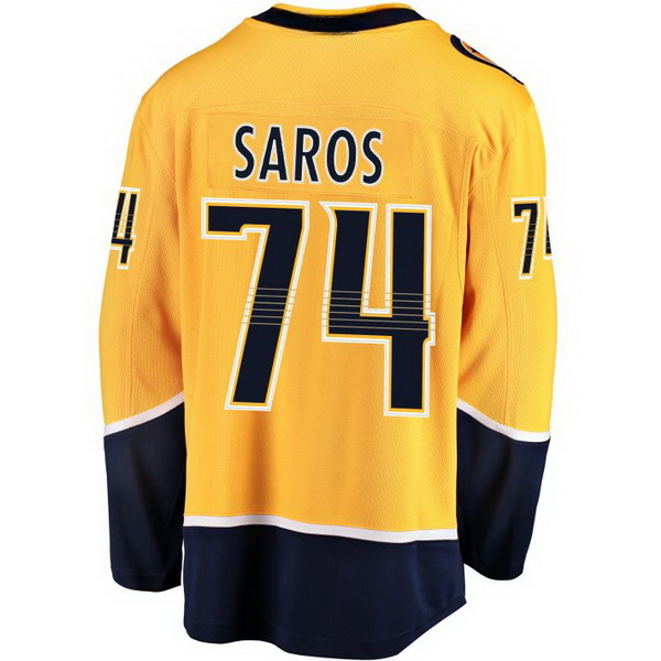 Juuse Saros Home #74 Gold Men's Hockey Jersey