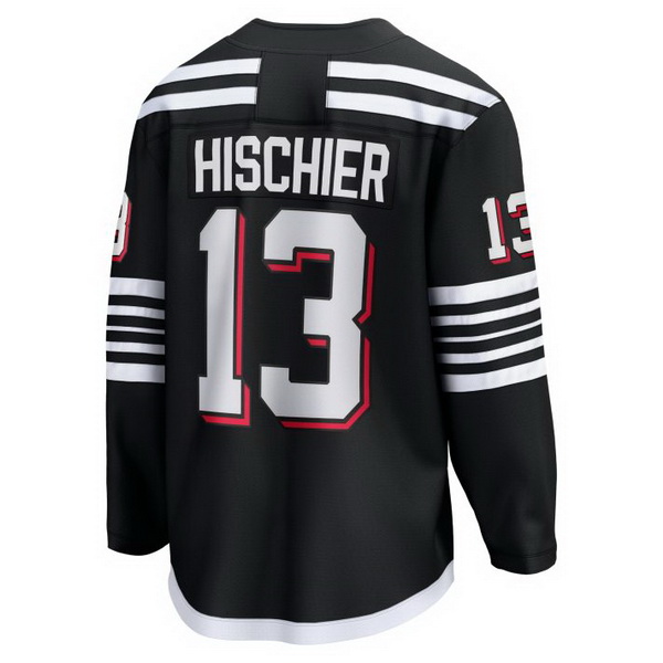 Nico Hischier Alternate #13 Black Men's Hockey Jersey