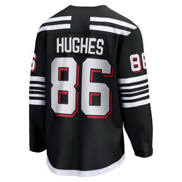 Jack Hughes Alternate #86 Black Men's Hockey Jersey