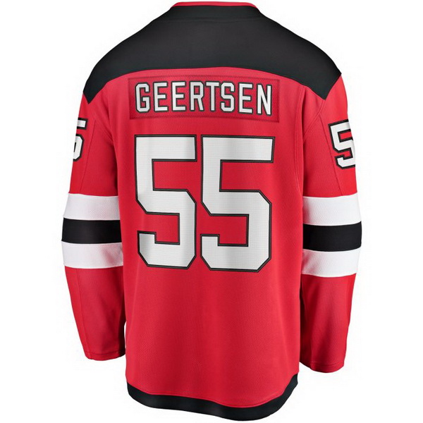 Mason Geertsen Home #55 Red Men's Hockey Jersey