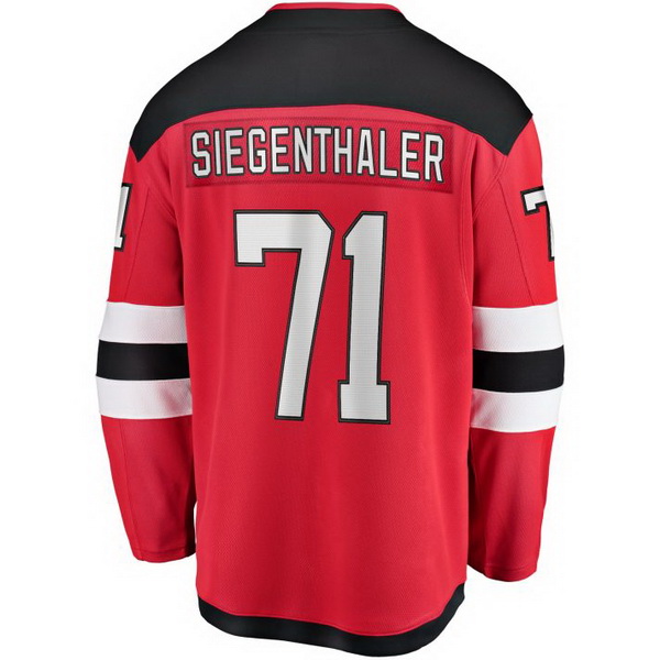 Jonas Siegenthaler Home #71 Red Men's Hockey Jersey