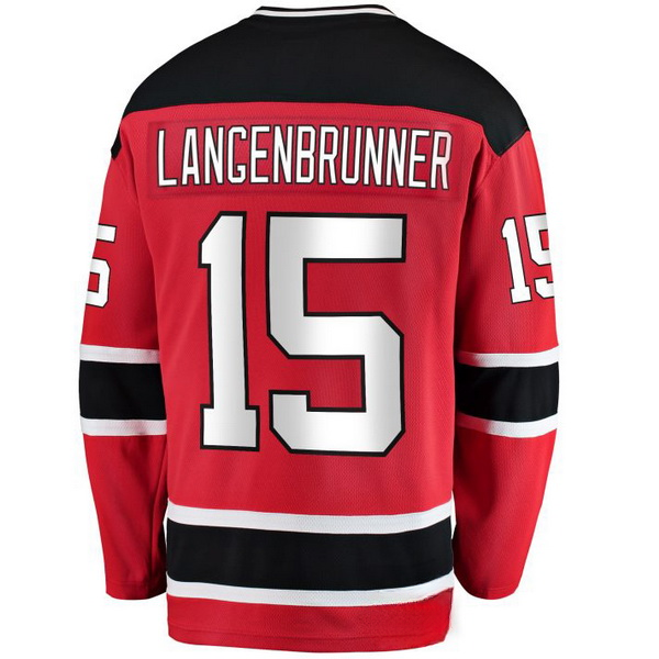 Jamie Langenbrunner Home #15 Red Men's Vintage Hockey Jersey