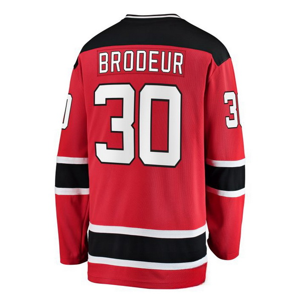 Martin Brodeur Home #30 Red Men's Vintage Hockey Jersey