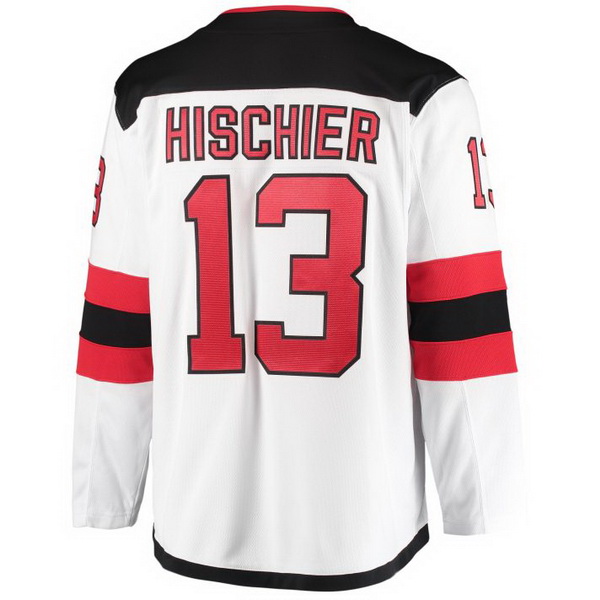 Nico Hischier Away #13 White Men's Hockey Jersey