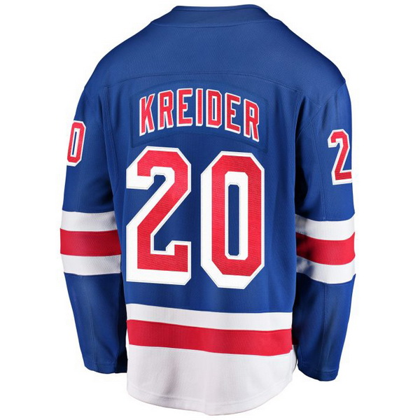 Chris Kreider Home #20 Blue Men's Hockey Jersey