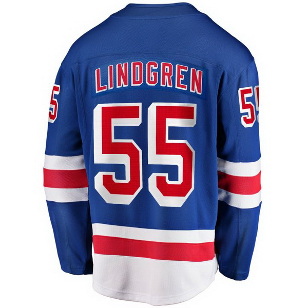 Ryan Lindgren Home #55 Blue Men's Hockey Jersey