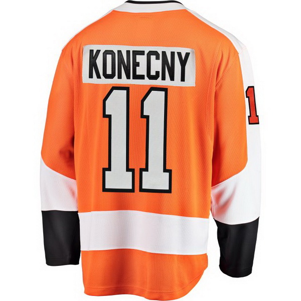 Travis Konecny Home #11 Orange Men's Hockey Jersey