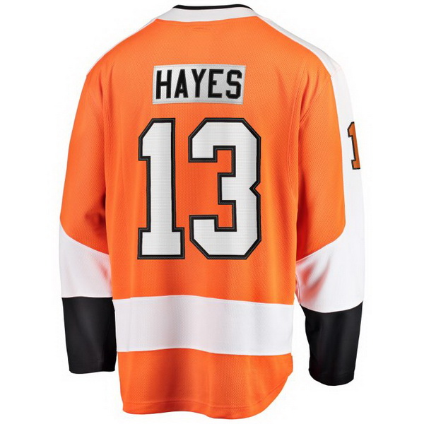 Kevin Hayes Home #13 Orange Men's Hockey Jersey